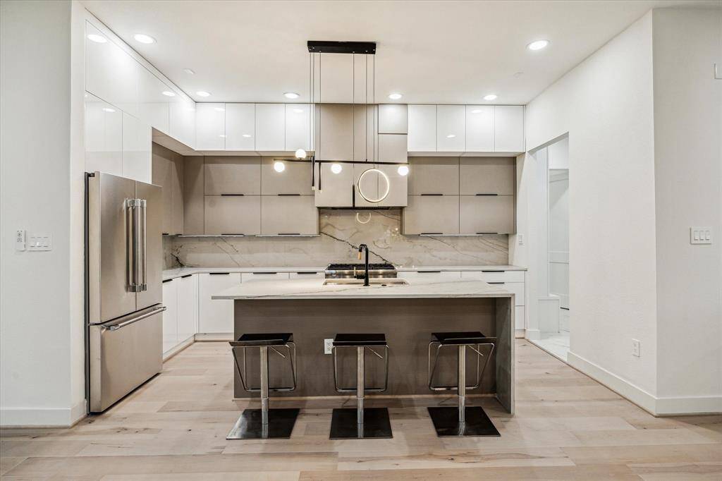 Custom modern kitchen with every detail thoughtfully designed.