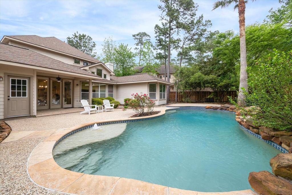The pool is in pristine condition, ready for the summer