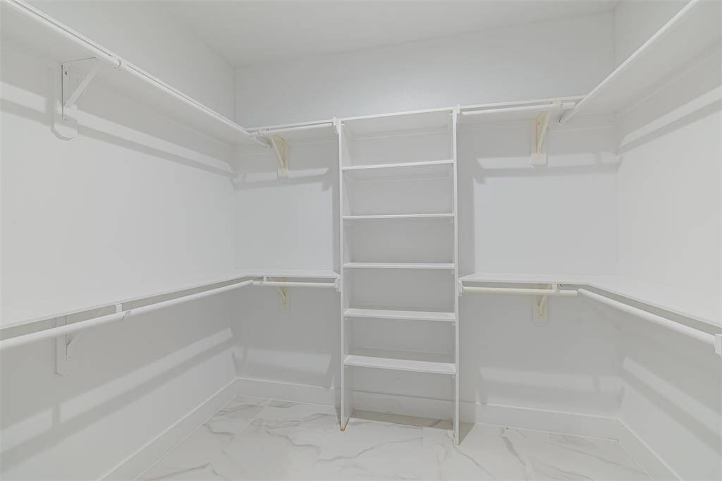 Closet in the first floor bedroom.