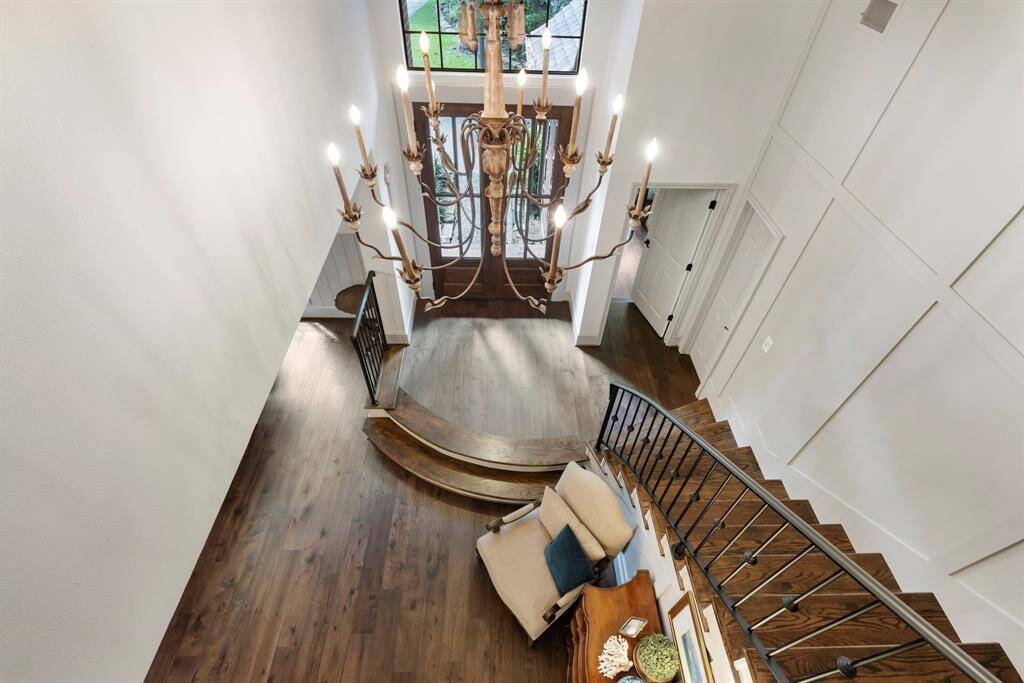 New double front door and redesigned entry landing.