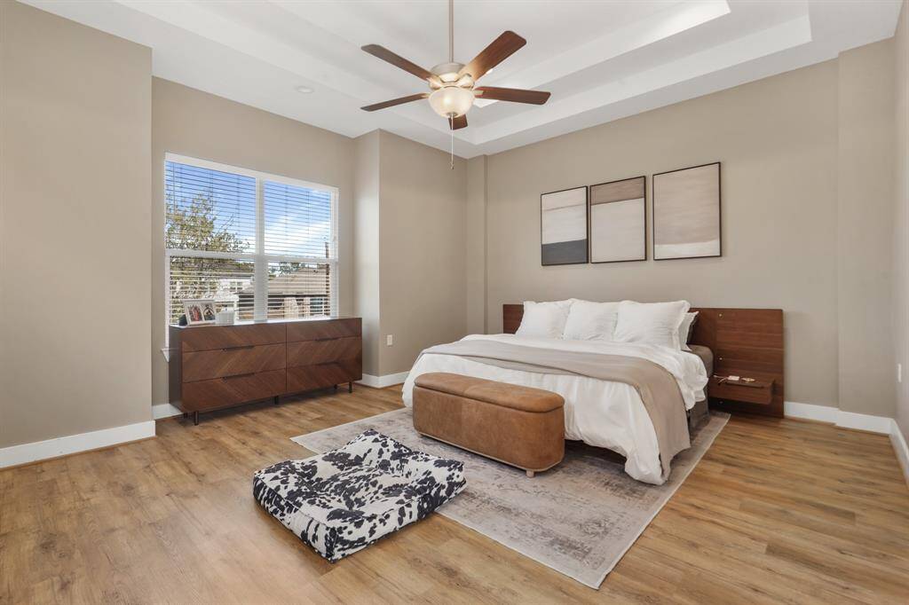 Massive Owner's Suite with lots of natural light and coffered ceilings