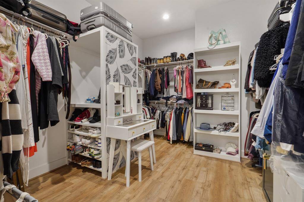 Massive closet located inside of the Owner's en-suite bathroom