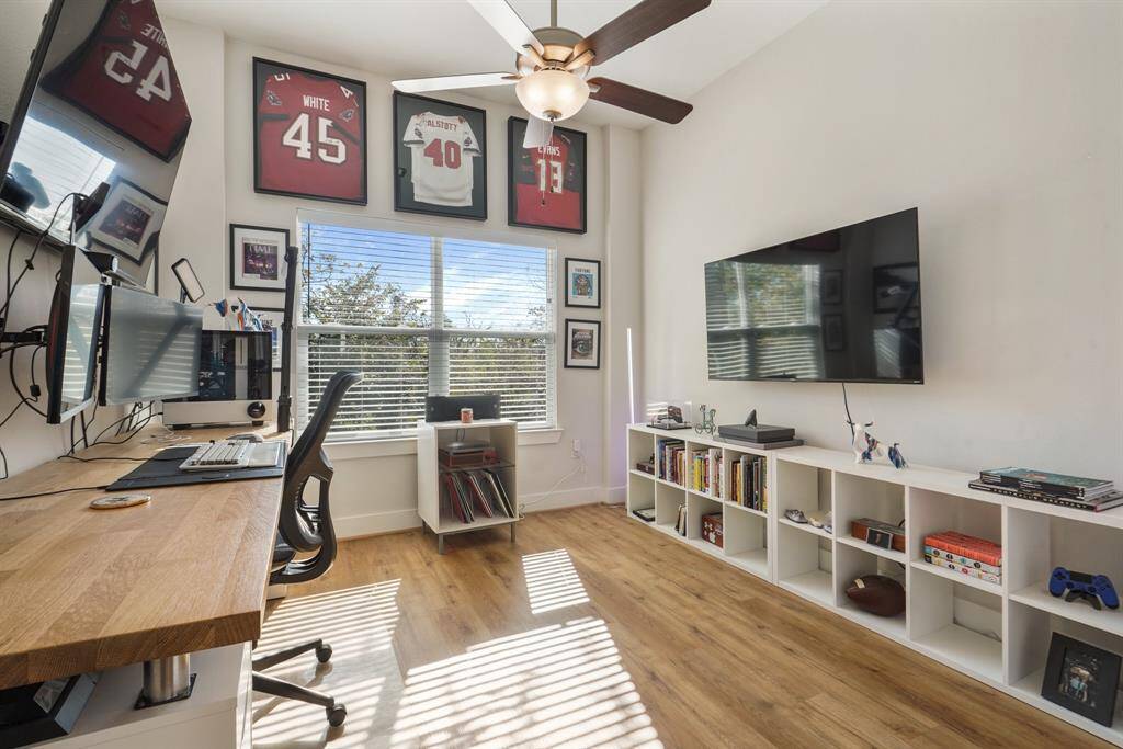 1 of 2 secondary bedrooms currently being used as an office