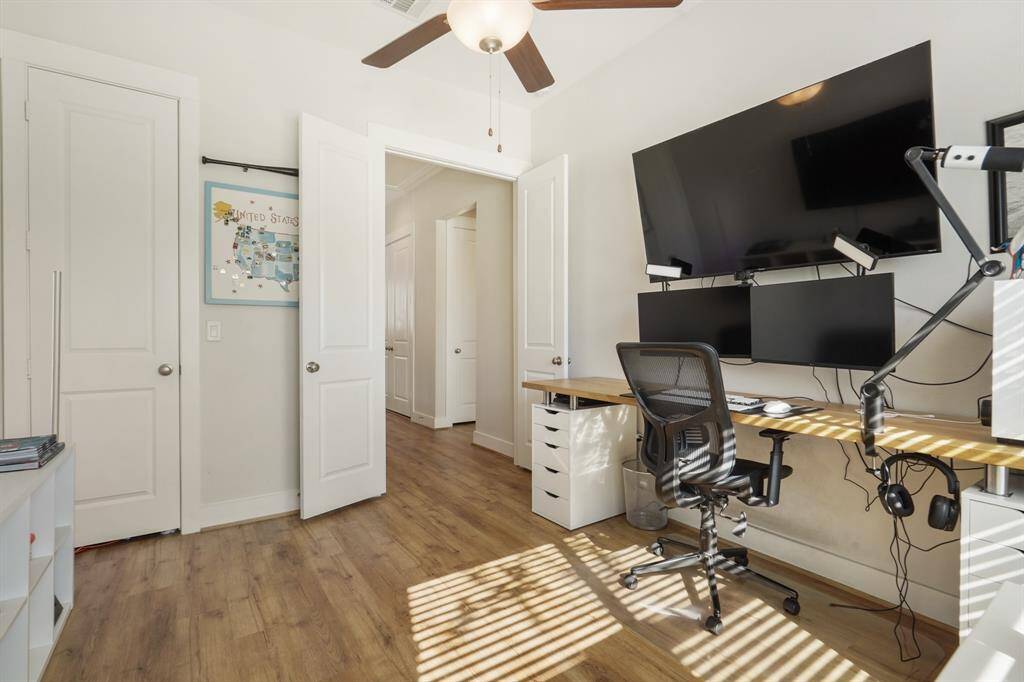 1 of 2 secondary bedrooms currently being used as an office