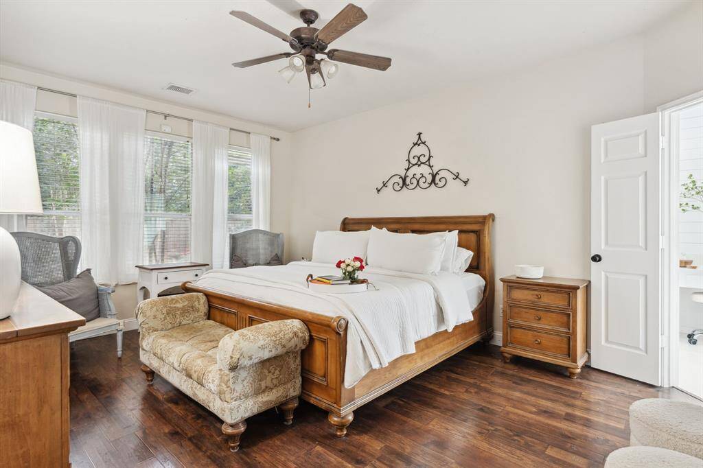 Step into the sanctuary of theprimary bedroom.