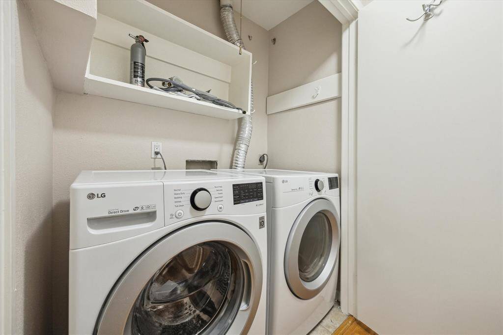 Washer and Dryer located upstairs.