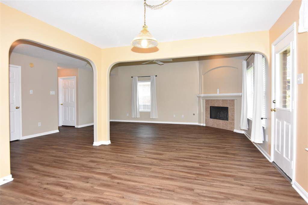 Opens to family room