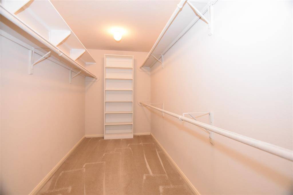 Spacious walk-in closet