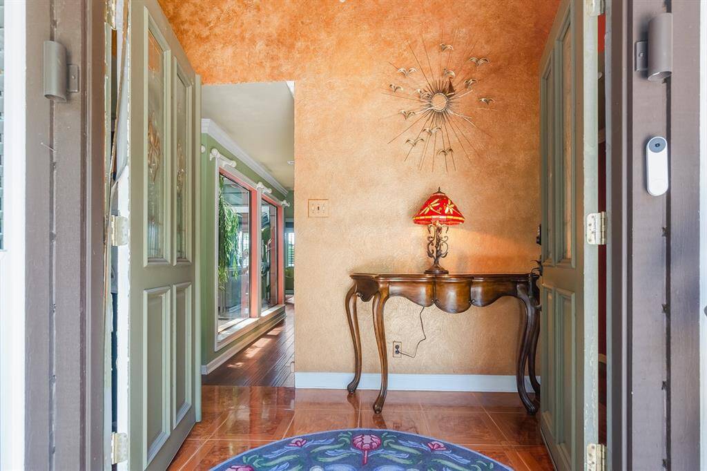 Double doors at front