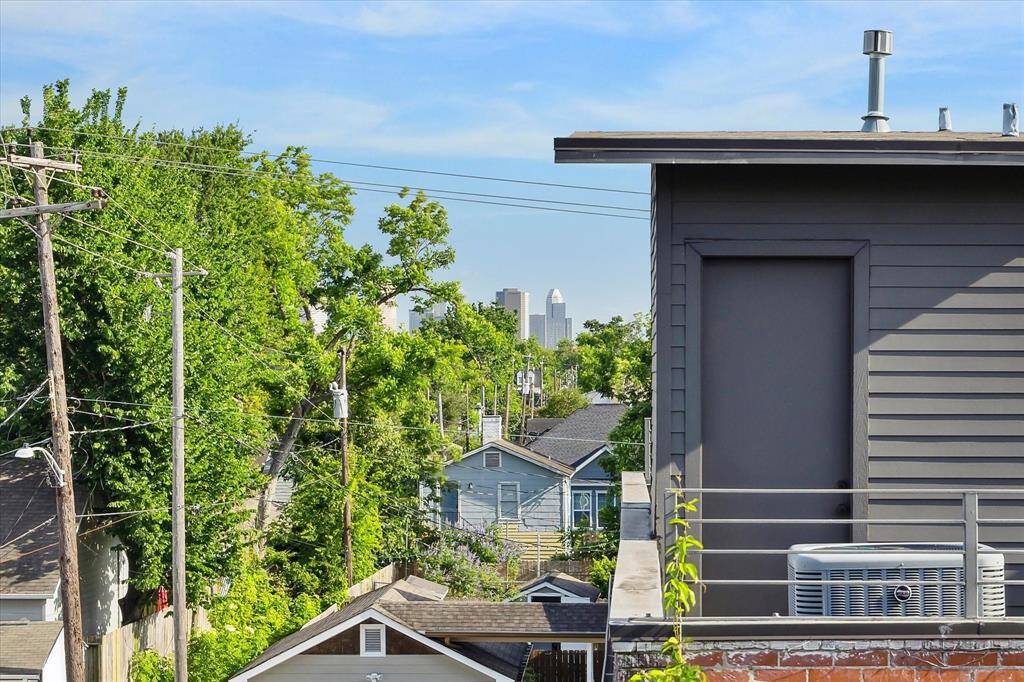 Downtown views from the third floor patio!