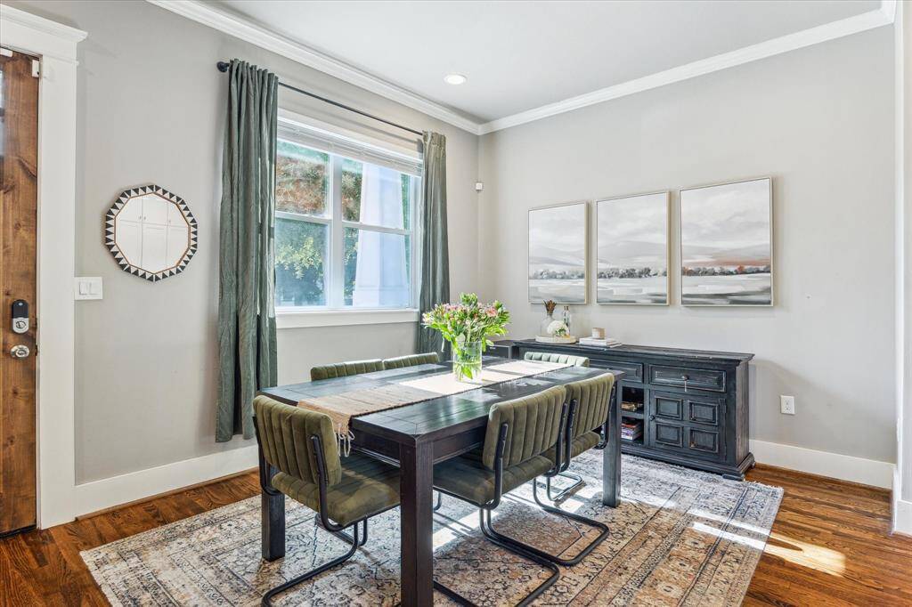 Adjacent is a great dining space with room for a large table and additional storage.