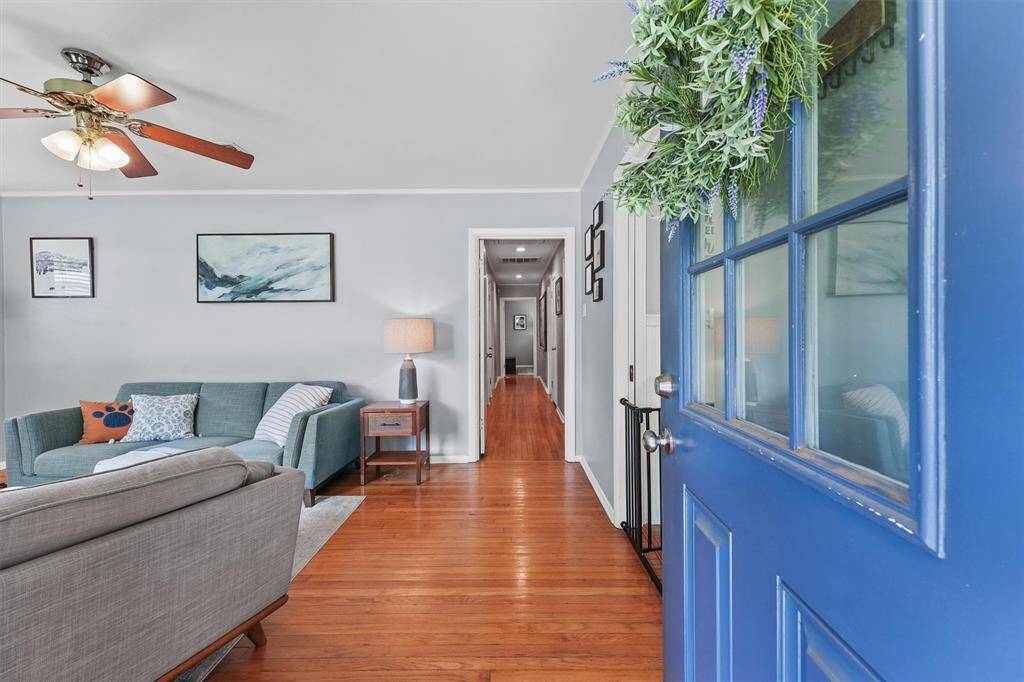 Gleaming solid hardwood floors and a neutral color palette welcomes you.