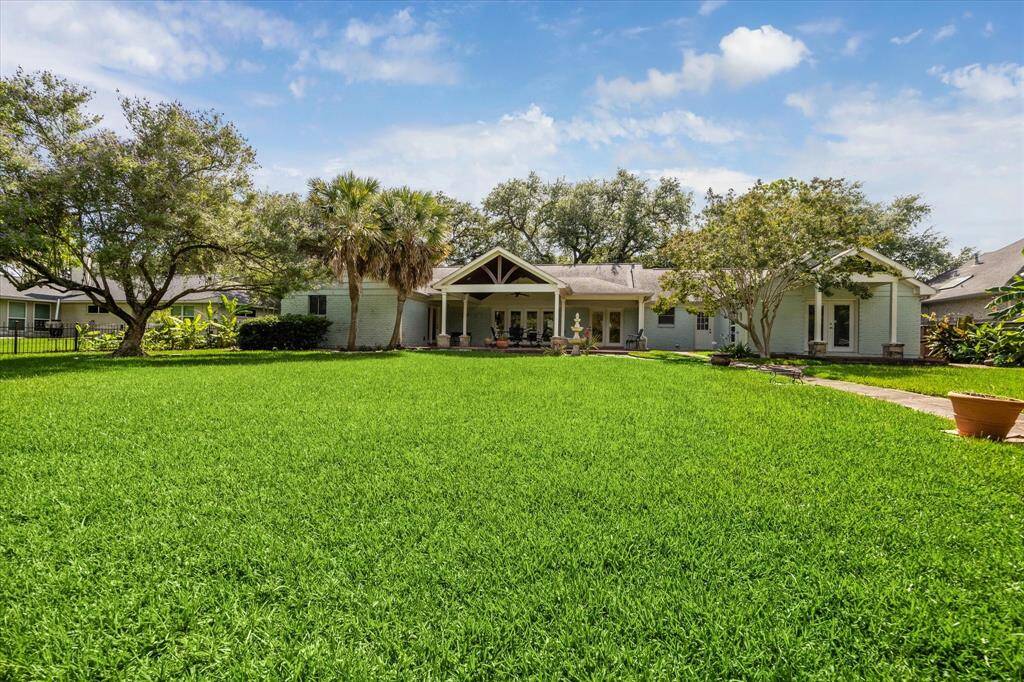 Backyard view of the home