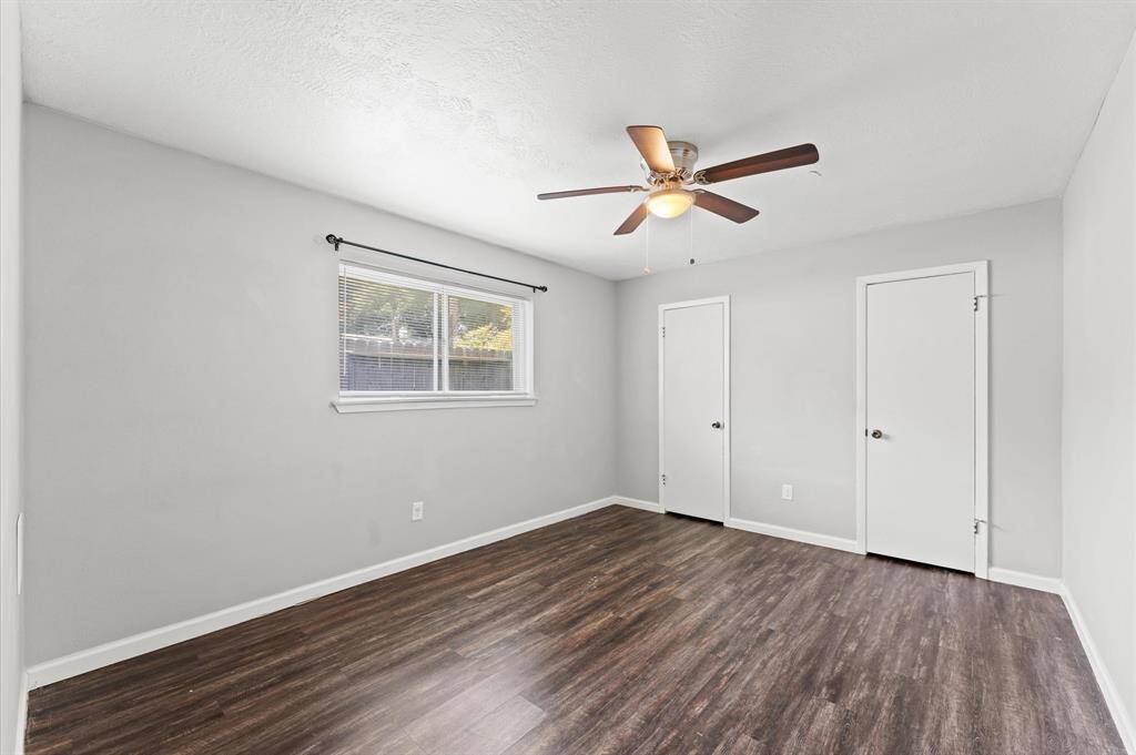 Bedroom 3 is large and offers two closets.