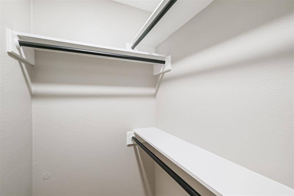 Identical to the other bedroom, this closet has tons of storage.