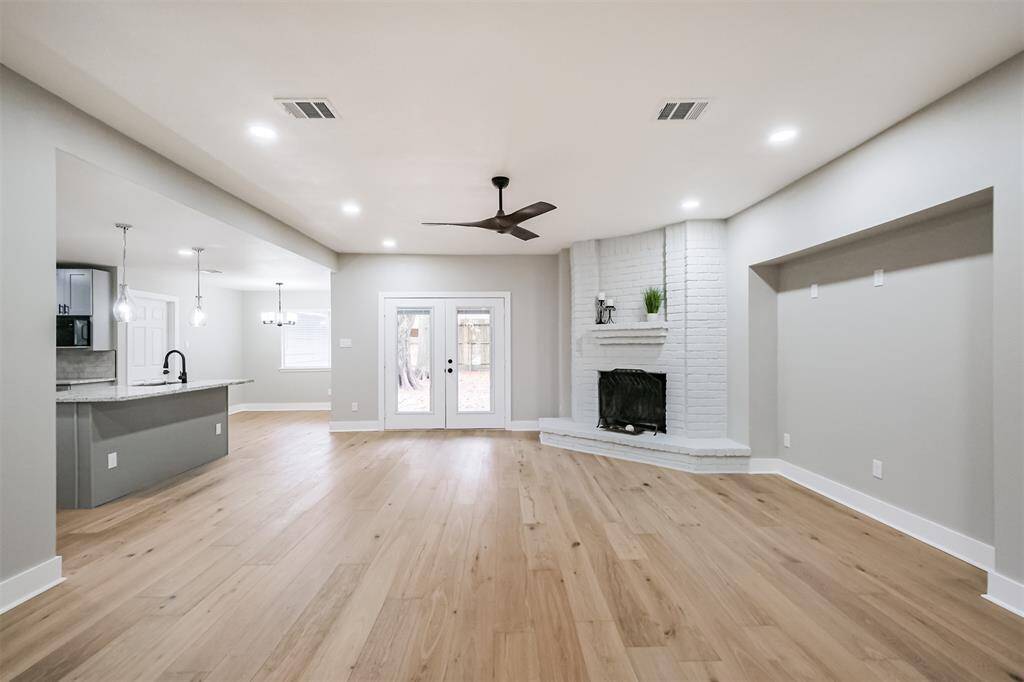 Take a closer look and appreciate the European Oak Hardwood floors that expand throughout the home.