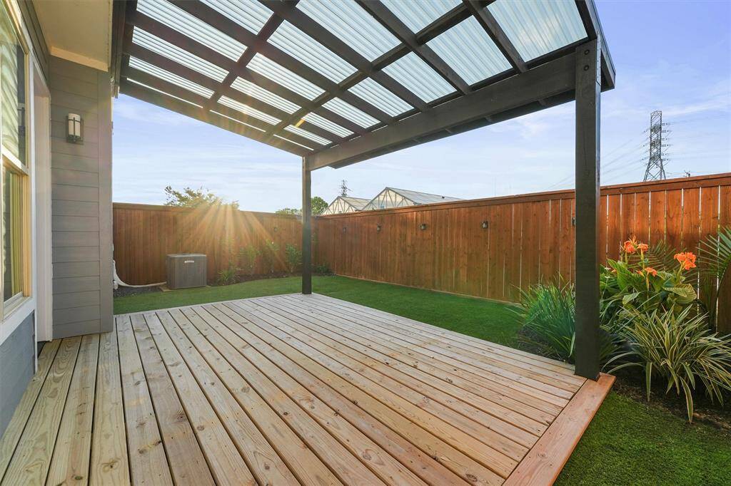 Turfed Backyard with Deck
