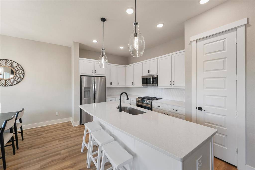 Open plan kitchen with large island