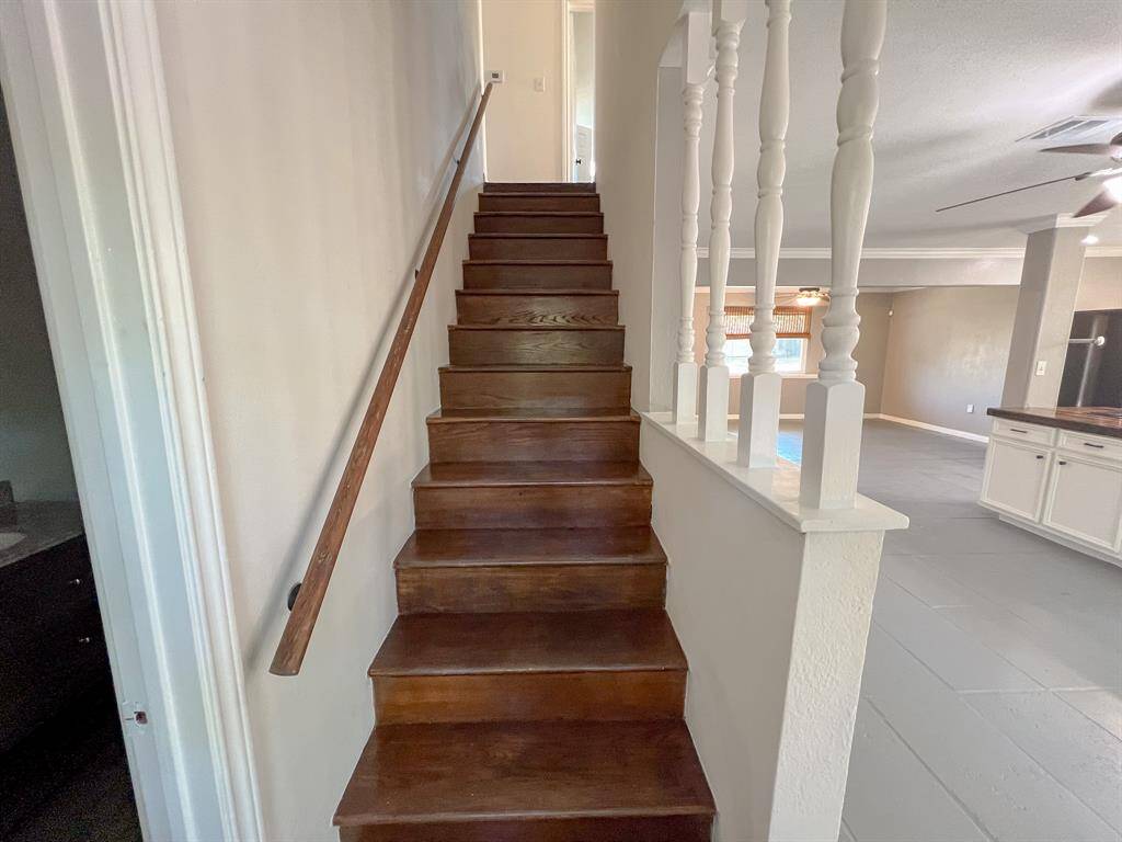 Stairs recently refinished