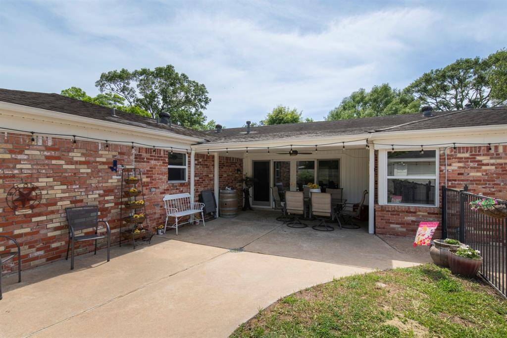 While outside, enjoy a meal or relaxation under your covered patio.
