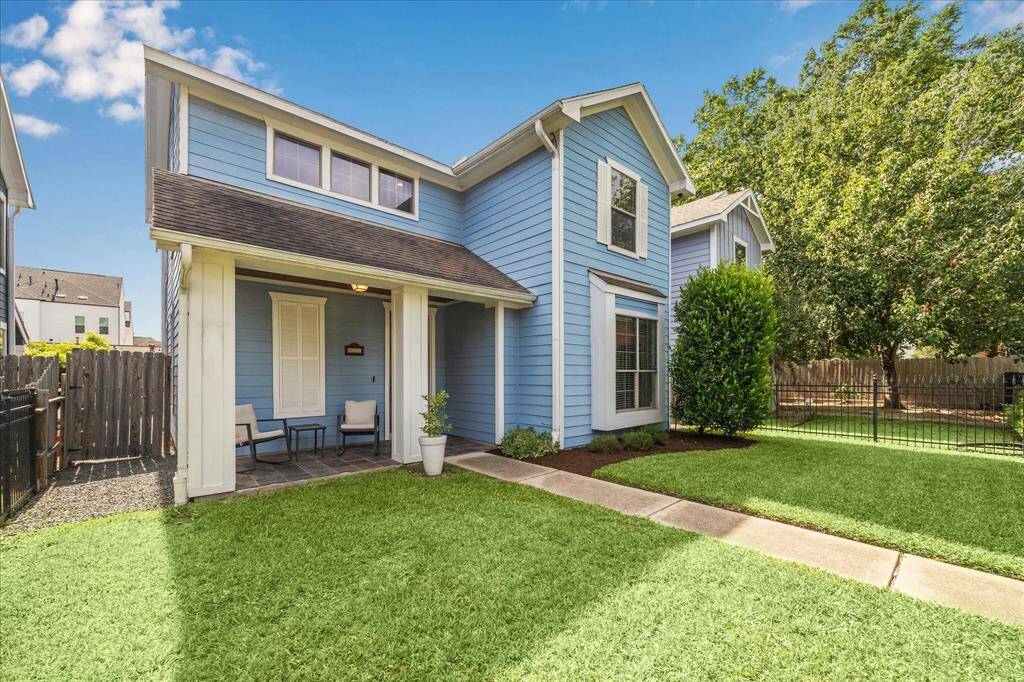 Lush green grass in the front and no-mow gravel in the side and back yard.  This property is fully fenced. This home has been enjoyed by the sellers and meticulously maintained .
