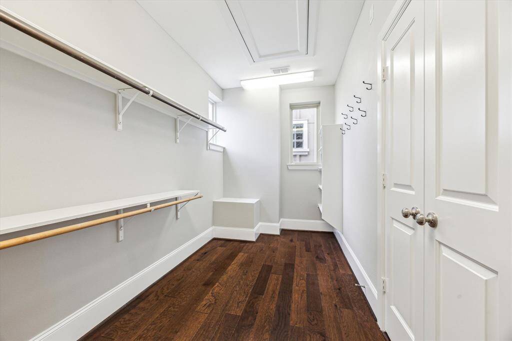The oversized walk-in closet in the primary suite