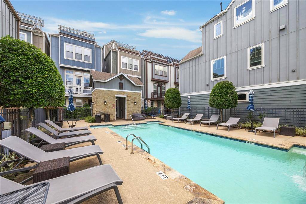 The sparkling community pool.