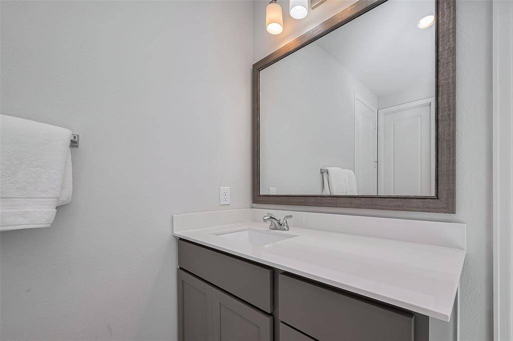 Spacious guest bath