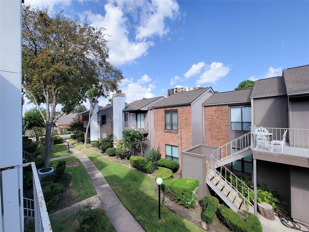 Great view from the balcony facing the well-manicured courtyard.