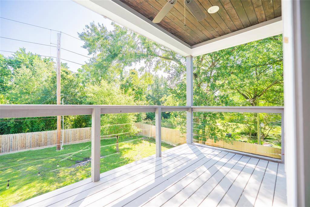 Deck outside of the kitchen area, what a great sitting area to enjoy sunsets and stars.