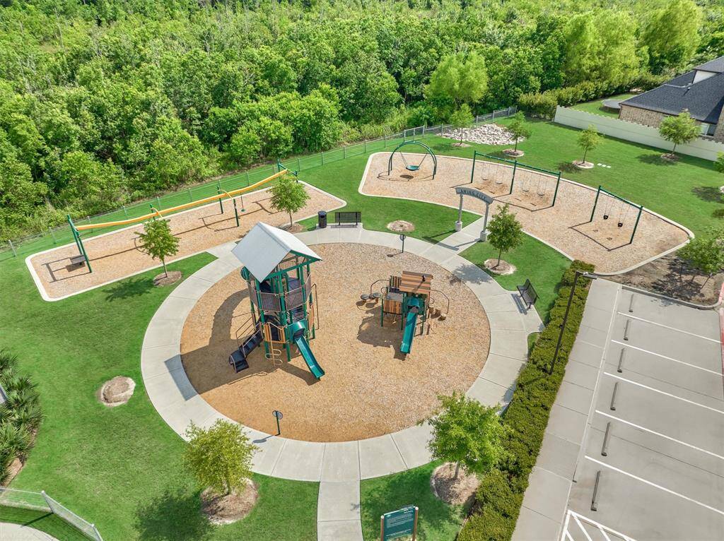 Run and play at one of several playgrounds in the community.