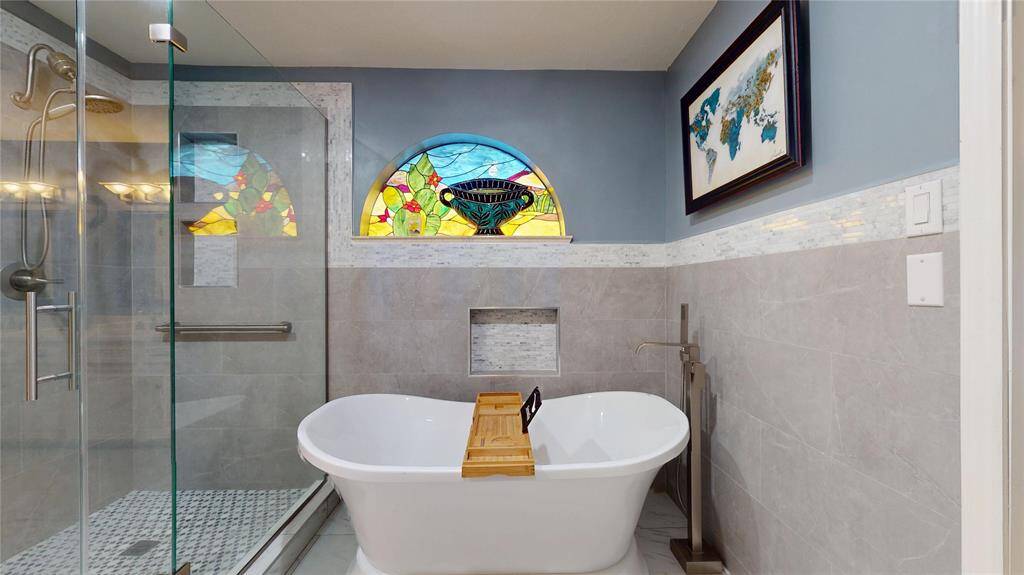 Indulge in ultimate relaxation in your elegant soaking tub.