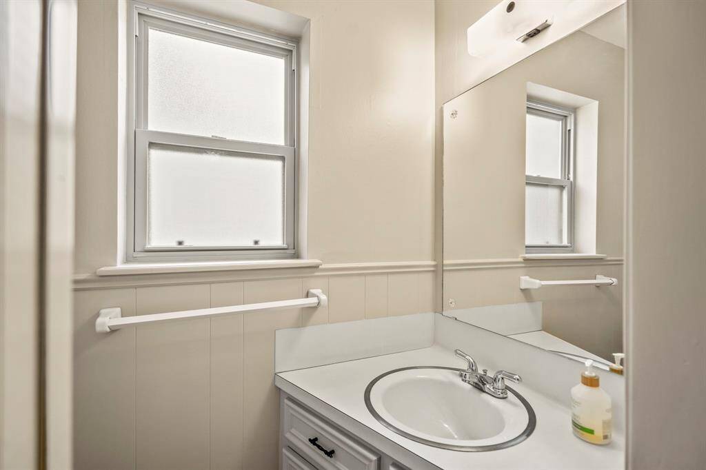 Tucked away powder bath.
