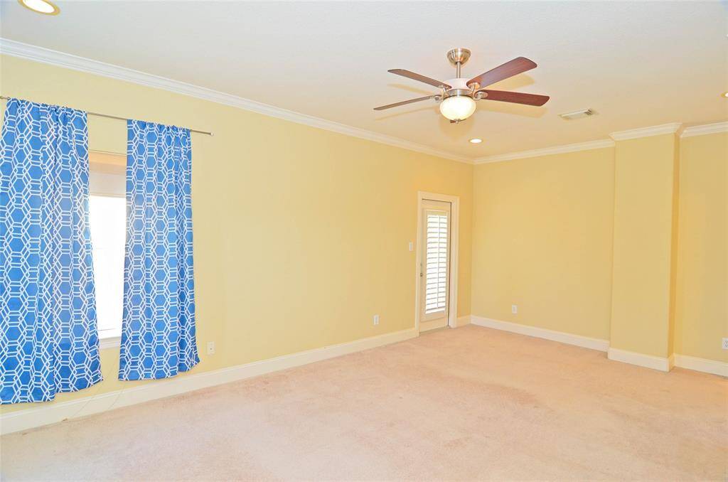 Door leads to wrap around porch