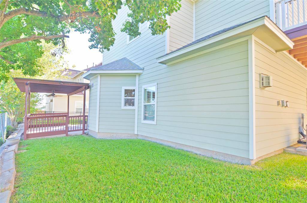 Fenced yard