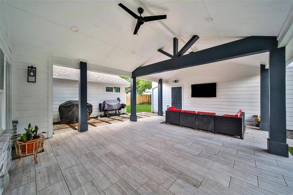 View of back patio.