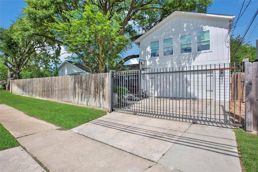 View of gated access to garage.