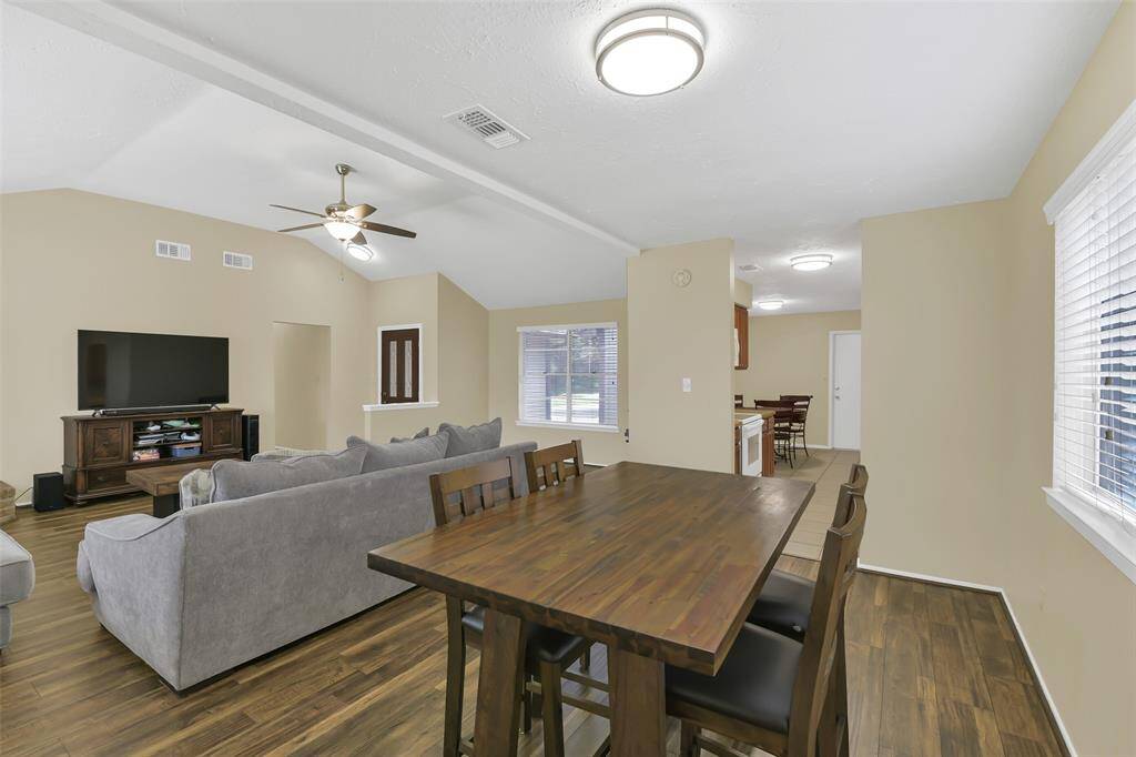 Another view of the living and dining areas