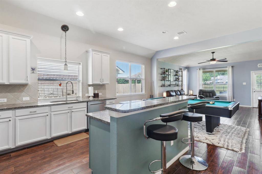 Spacious kitchen, opens to breakfast nook and living room.
