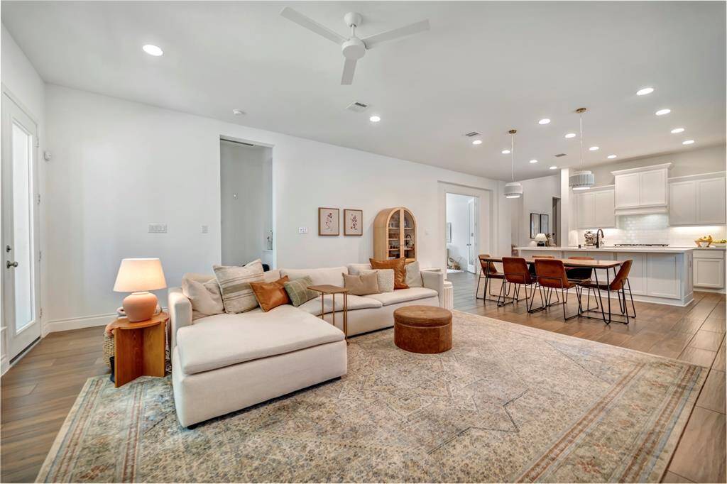 The home is light and bright with neutral color tones throughout.