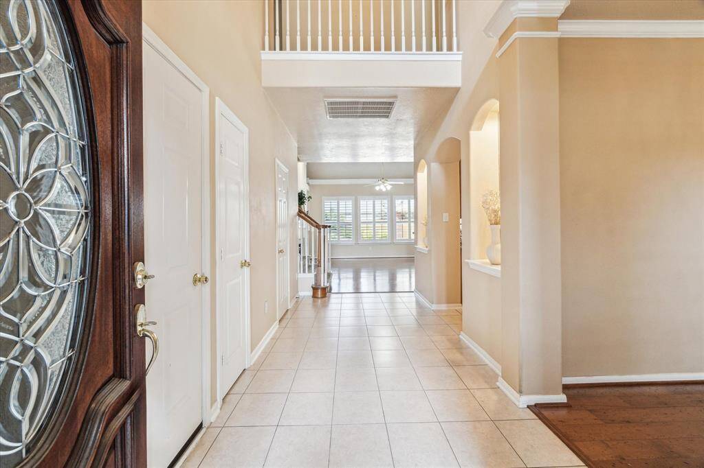 Entrance into your new home with soaring ceiling