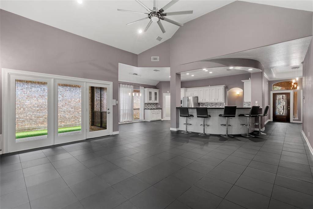 Tile flooring throughout the home