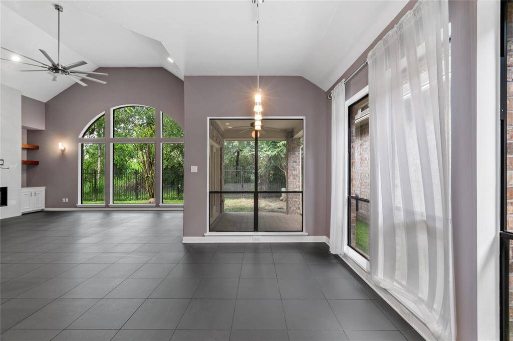 There is plenty of natural light throughout the home. The home is situated so that the windows can all be uncovered and still have privacy.