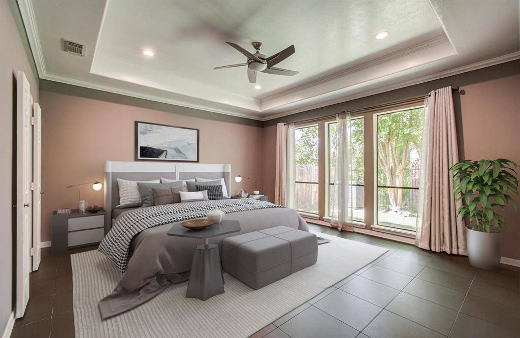 Virtually staged, wall and floor colors are untrue