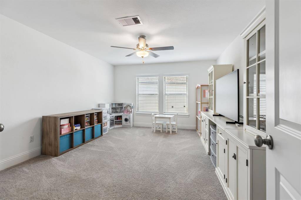 This is a very large space upstairs with high ceilings.