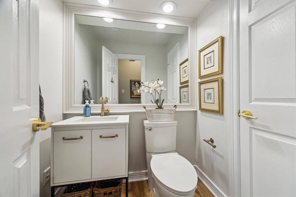 Powder room on first floor.