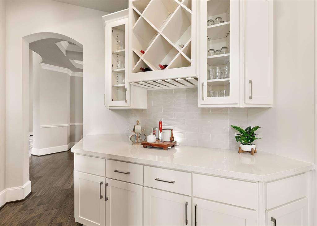 Convenient coffee bar as you enter the kitchen area.