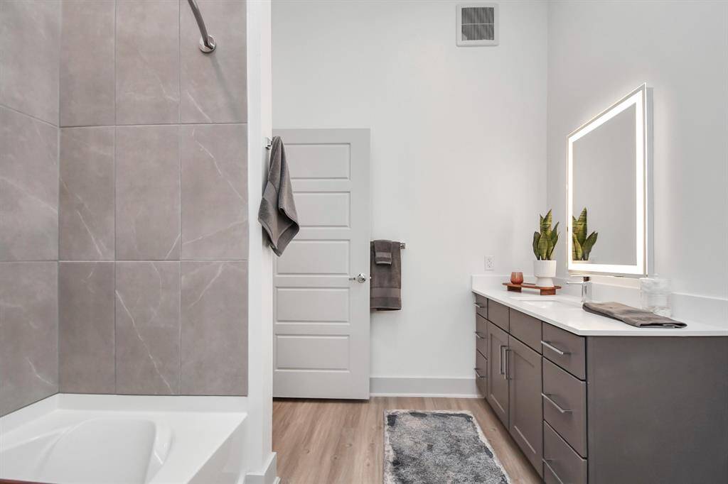 Picture not of actual listing but rather a model home for one bedroom units