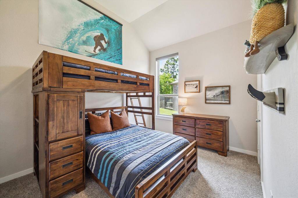 One of the additional bedrooms on the front of the home.