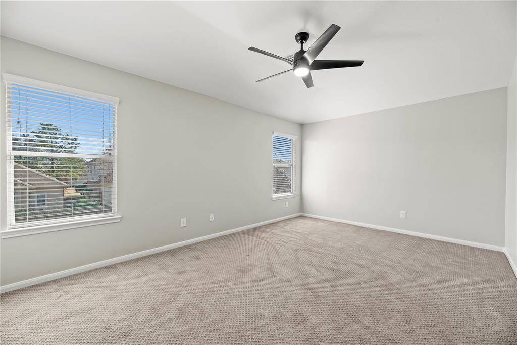 Large secondary bedroom upstairs. One of four upstairs.